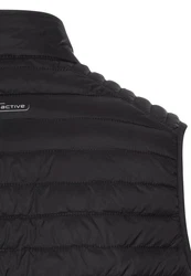 camel active Steppweste Regular Fit Schwarz/Grau/Orange