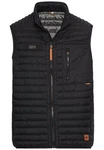 camel active Steppweste Regular Fit Schwarz/Grau/Orange
