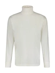 LERROS Kurzarmshirt Rollkragenpullover Serafino Khaki/Weiß/Creme/Hellgrün
