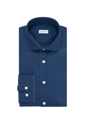 seidensticker Langarmhemd Regular-Fit Jeanshemd Jeansblau