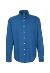 seidensticker Langarmhemd Regular-Fit Jeanshemd Jeansblau