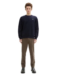 TOM TAILOR Denim Sweatshirt  Khaki/Dunkelblau/Beige