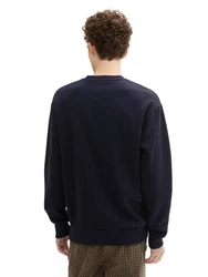 TOM TAILOR Denim Sweatshirt  Khaki/Dunkelblau/Beige