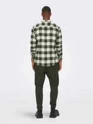 ONLY & SONS Karohemd ONSGUDMUND LS CHECKED SHIRT (4628) Dunkelgrün/Grün