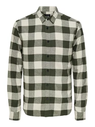 ONLY & SONS Karohemd ONSGUDMUND LS CHECKED SHIRT (4628) Dunkelgrün/Grün