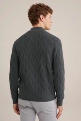 WE Fashion Sweater Dunkelgrau/Dunkelgrün/Schwarz/Grau