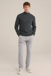 WE Fashion Sweater Dunkelgrau/Dunkelgrün/Schwarz/Grau