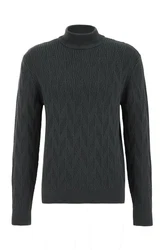 WE Fashion Sweater Dunkelgrau/Dunkelgrün/Schwarz/Grau
