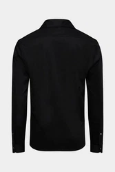 Van Laack Langarmhemd Tailor-Fit Jersey Hemd PER-L Schwarz