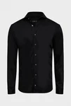 Van Laack Langarmhemd Tailor-Fit Jersey Hemd PER-L Schwarz