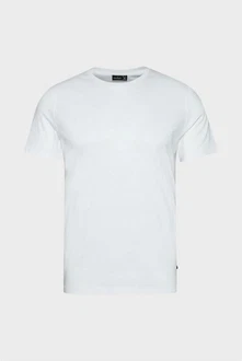 Van Laack Kurzarmshirt T-Shirt M-PARO Weiß/Grau/Creme/Hellblau