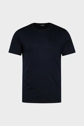 Van Laack Kurzarmshirt T-Shirt M-PARO Dunkelblau