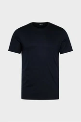 Van Laack Kurzarmshirt T-Shirt M-PARO Dunkelblau