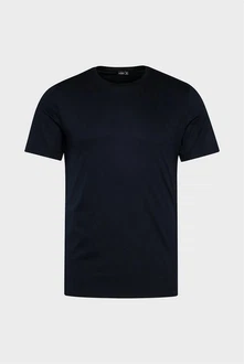 Van Laack Kurzarmshirt T-Shirt M-PARO Dunkelblau