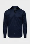 Van Laack Langarmhemd Tailor-Fit Hemd RIVARA-TFN Dunkelblau/Blau