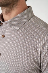 DESOTO Langarmhemd Slim-Fit Hemd Lila/Beige/Grau/Braun/Khaki