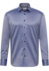 Eterna Langarmhemd Luxury Modern Fit Dunkelblau/Blau/Hellblau/Grau