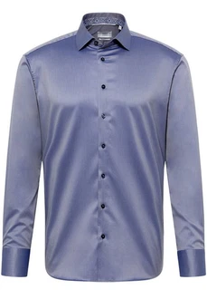 Eterna Langarmhemd Luxury Modern Fit Dunkelblau/Blau/Hellblau/Grau