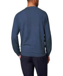 Pierre Cardin Strickpullover Rundhals Dunkelblau/Blau