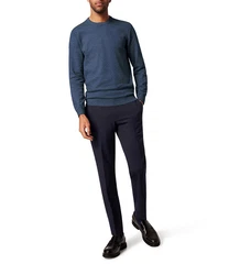 Pierre Cardin Strickpullover Rundhals Dunkelblau/Blau
