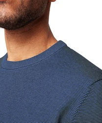 Pierre Cardin Strickpullover Rundhals Dunkelblau/Blau