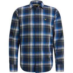 PME LEGEND Longsleeve Hemd Blau
