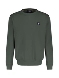LERROS Sweatshirt Regular-Fit Pullover Dunkelgrün/Grün/Khaki