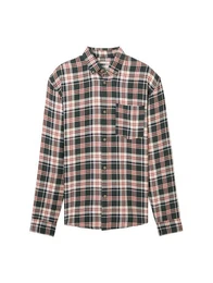 Langarmhemd Twill Hemd mit Karo-Muster - Relaxed Fit