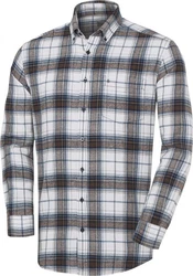 HENSON&HENSON Flanellhemd Blau/Hellblau/Grau