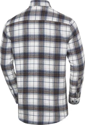 HENSON&HENSON Flanellhemd Blau/Hellblau/Grau