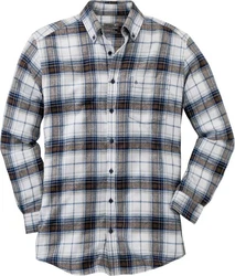 HENSON&HENSON Flanellhemd Blau/Hellblau/Grau