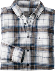 HENSON&HENSON Flanellhemd Blau/Hellblau/Grau