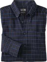 HENSON&HENSON Flanellhemd Dunkelblau/Blau/Hellblau/Lila