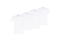 PUMA T-Shirt Herren Basic V-Neck Weiß/Schwarz