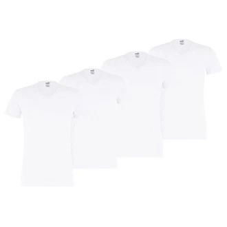 PUMA T-Shirt Herren Basic V-Neck Weiß/Schwarz