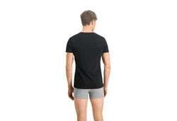 PUMA T-Shirt Herren Basic V-Neck Schwarz/Dunkelblau