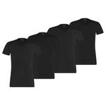 PUMA T-Shirt Herren Basic V-Neck Schwarz/Dunkelblau