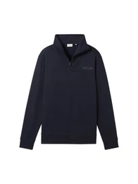 Sweatshirt Troyer mit Print - Regular Fit