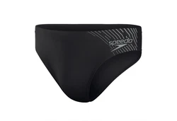 Speedo Badehose Medley Logo 7cm Brief SCHWARZ/GRAU