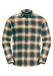 Jack Wolfskin Flanellhemd WANDERWEG SHIRT Gelb/Grün/Dunkelgrün/Braun