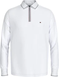Tommy Hilfiger Poloshirt LS ZIP RWB DETAIL REG POLO burgunder/schwarz/weiß