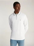 Tommy Hilfiger Poloshirt LS ZIP RWB DETAIL REG POLO burgunder/schwarz/weiß