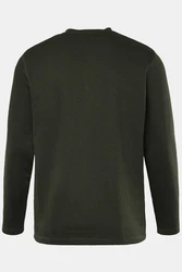 JP1880 T-Shirt Henley Langarm Piqu (JP1880) Dunkelgrün/Grün