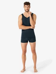 SUPER.NATURAL Tanktop für Herren SIERRA140 TANK Hellblau/Dunkelblau/Blau/Schwarz