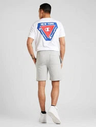 New Era Shorts graumeliert/wei
