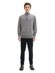TOM TAILOR Denim Troyer Strickpullover Regular Fit 