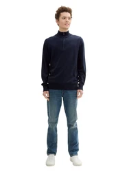 TOM TAILOR Denim Troyer Strickpullover Regular Fit 