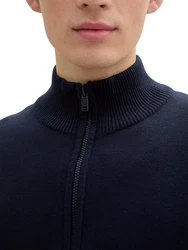 TOM TAILOR Denim Troyer Strickpullover Regular Fit 