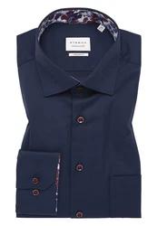 Eterna Langarmhemd MODERN FIT Dunkelblau/Hellblau