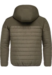 Amaci&Sons Steppjacke MACON Hybrid Softshell Herren Kapuzenjacke Dunkelgrün/Khaki